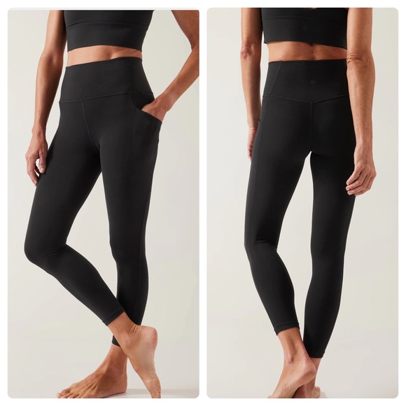 Athleta Pants - Athleta Black Salutation 7/8 Tight Leggings